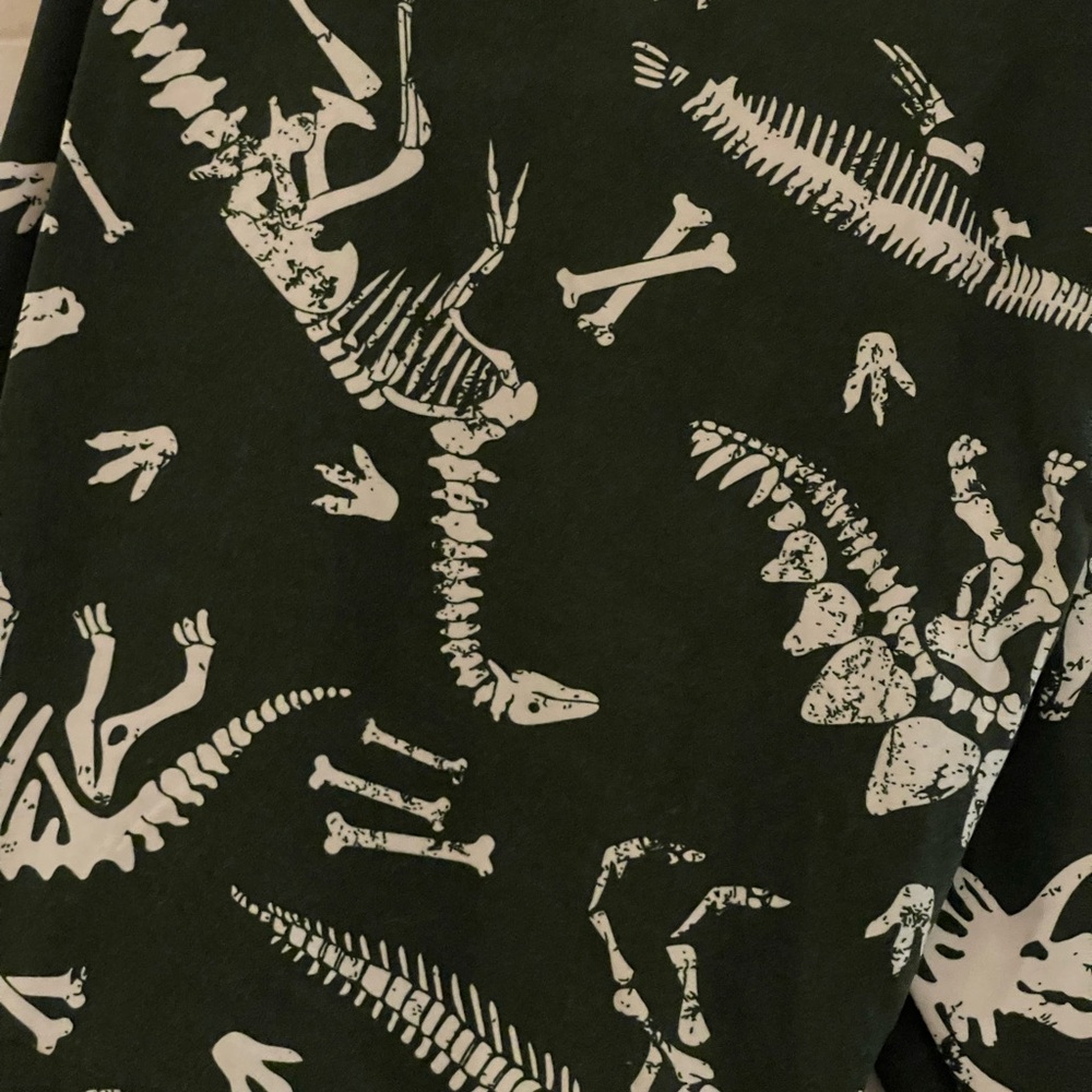 Lularoe TC2 Dinosaur Print Leggings - Green and White - Picture 2 of 3